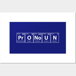 Pronoun (Pr-O-No-U-N) Periodic Elements Spelling Posters and Art